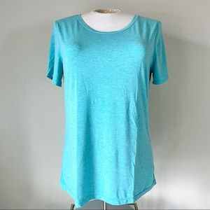 GAP GapFit Short Sleeve Crew New Breathe Athletic Tee - Aqua